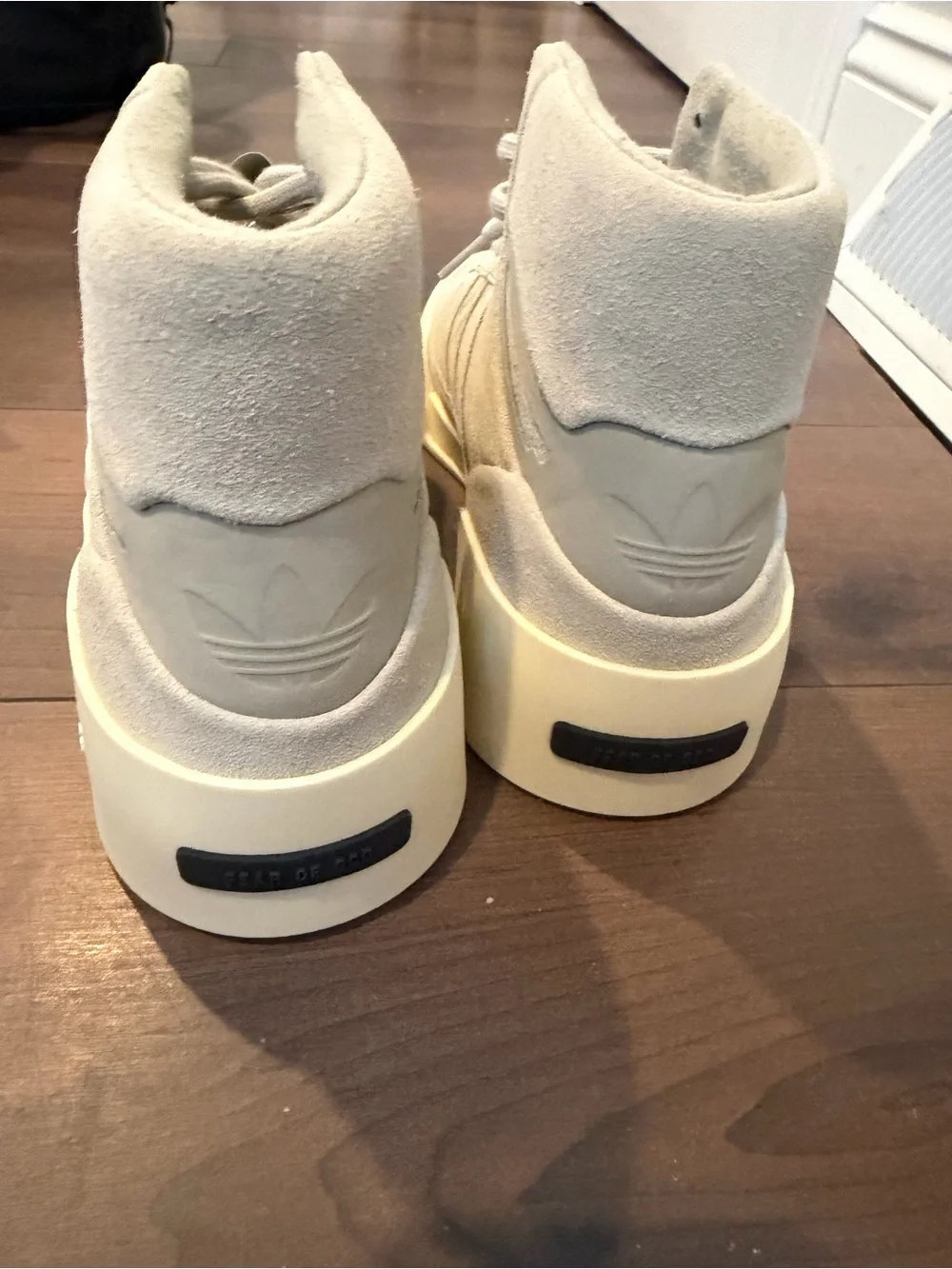 New In Box Adidas Fear of God Beige Suede High-Tops  11.5